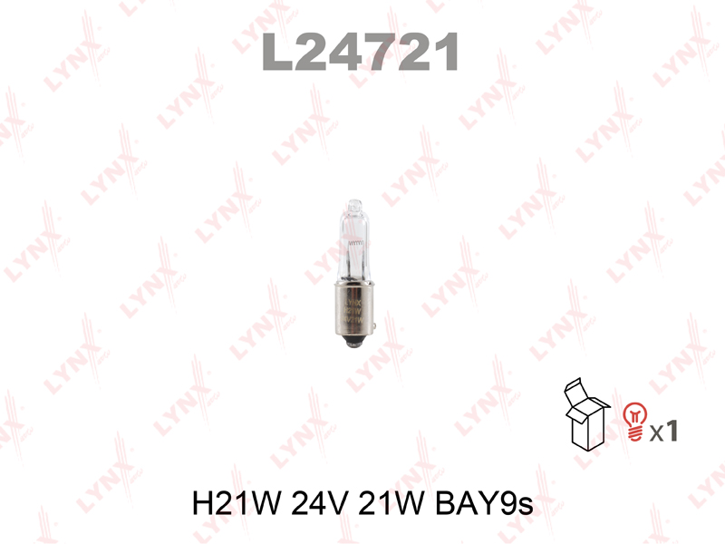 Автолампа 24V H21W L24721 Lynx