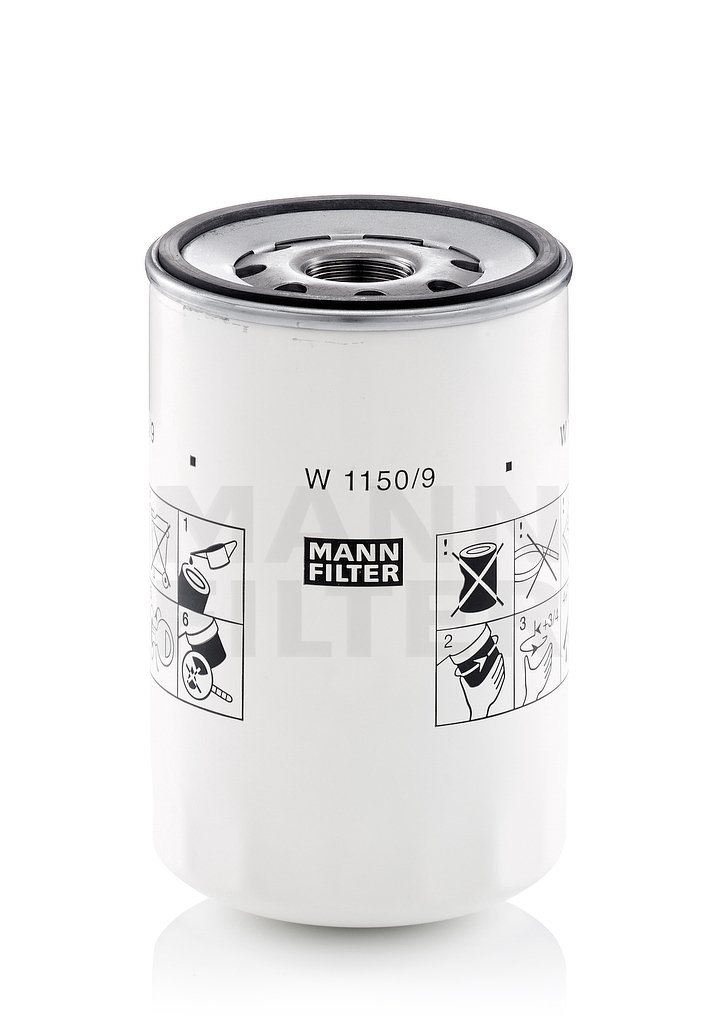 Фильтр масляный W1150/9 ЯМЗ короткий Mann+Hummel