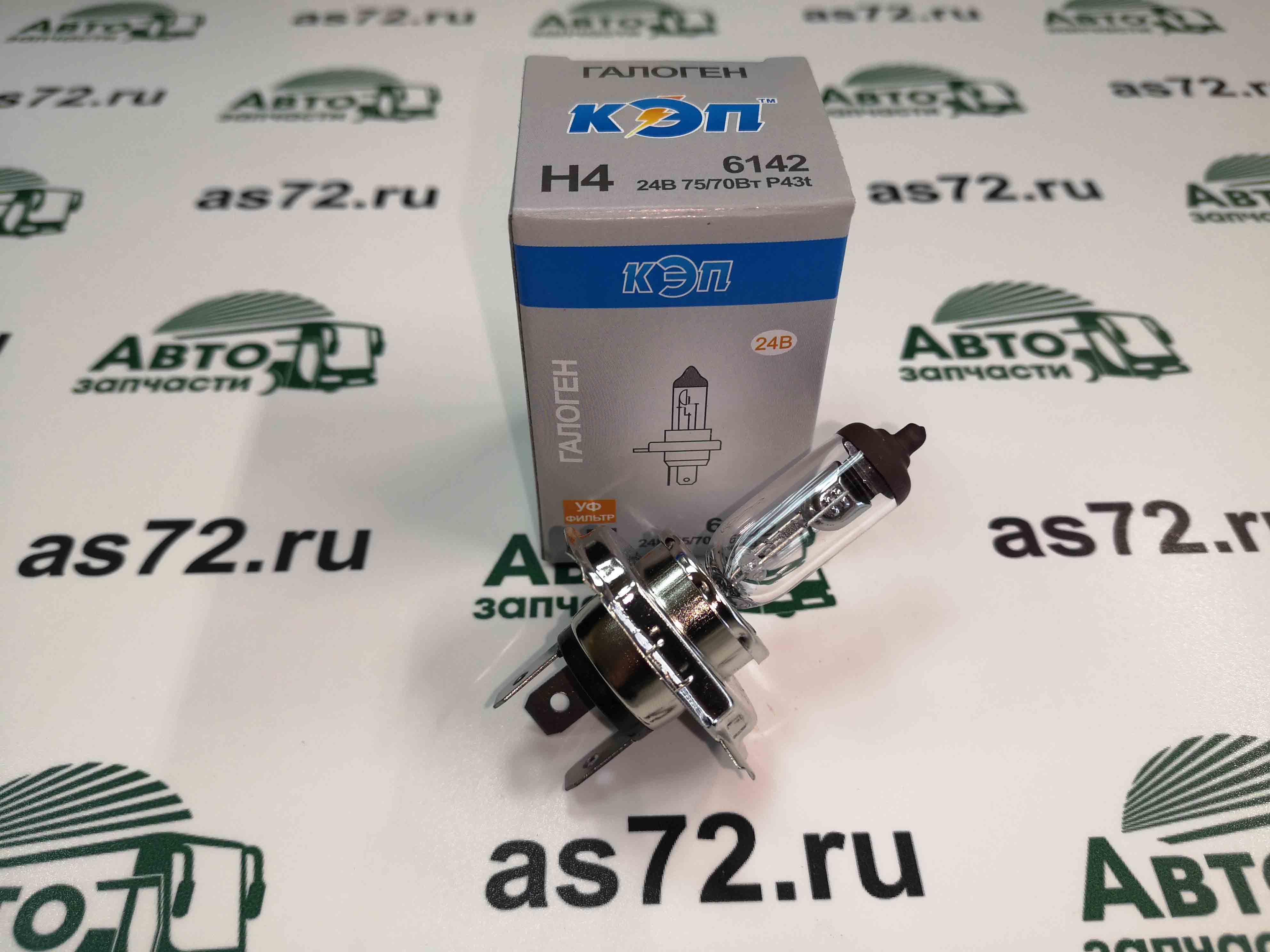 Автолампа 24V Н4 75/70W P-43t 6142 КЭП