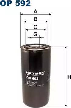 Фильтр масляный OP592 МАЗ дв. Дойтс Filtron