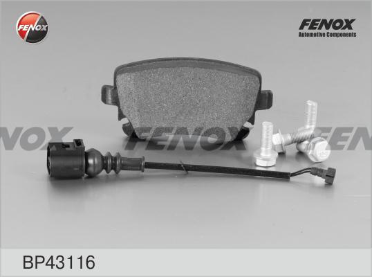 Колодки тормозные задние BP43116 дисковые VW Transporter 03- Fenox