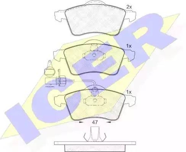 Колодки тормозные передние 141320000 дисковые VW Transporter 4 Icer