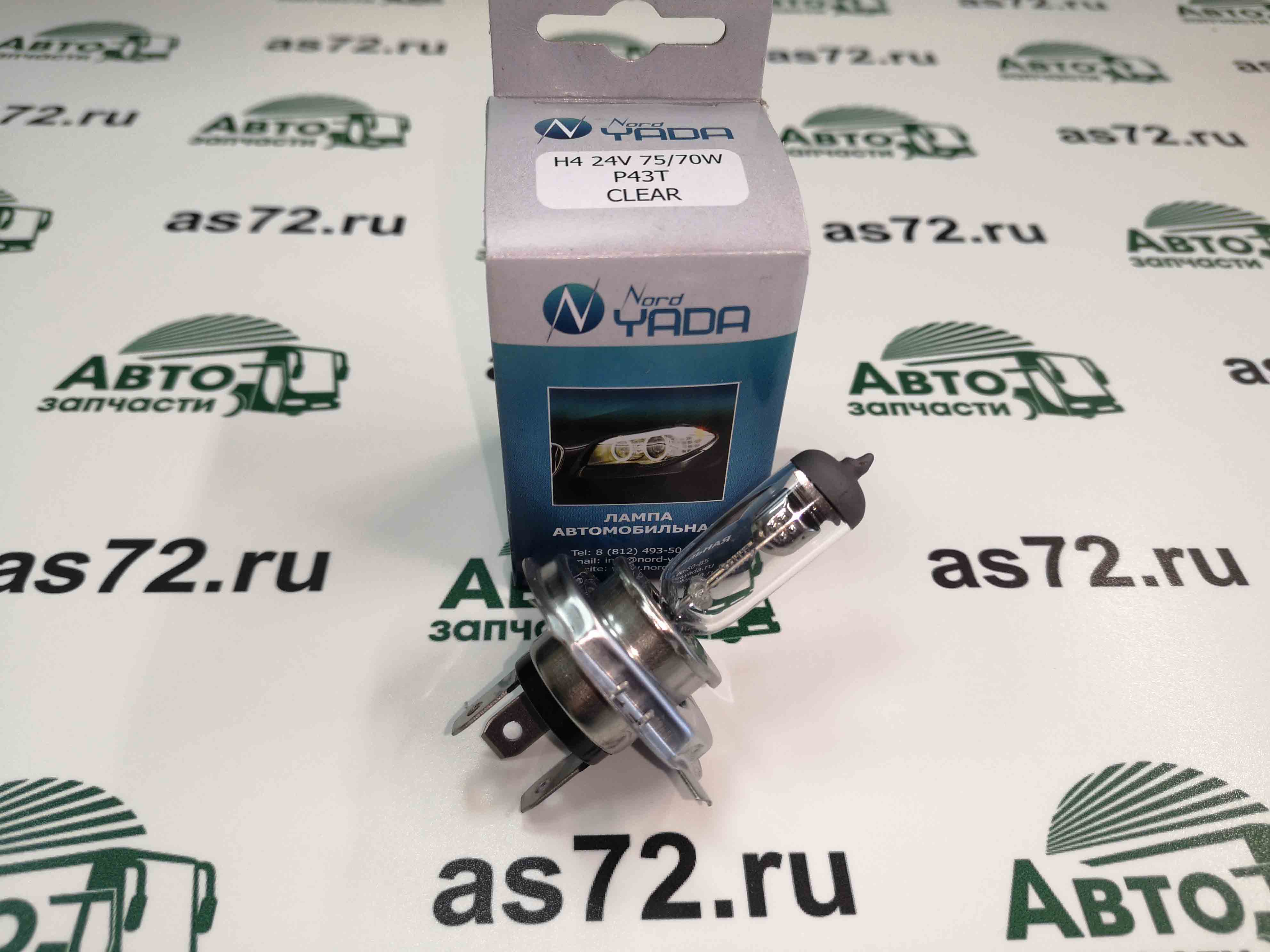 Автолампа 24V Н4 75/70W P-43t 800062 Nord Yada