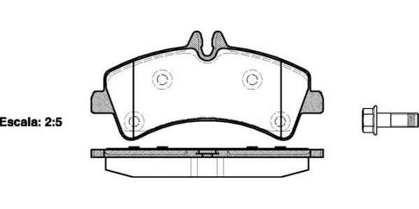Колодки тормозные задние 1247.00 дисковые VW Crafter 06- Remsa