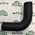 Патрубок угловой 38*38*135 Резина 01269E Exovo