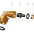 Фитинг угловой C950212М22X15 латунный нар.М22*1,5 Г В12 Camozzi